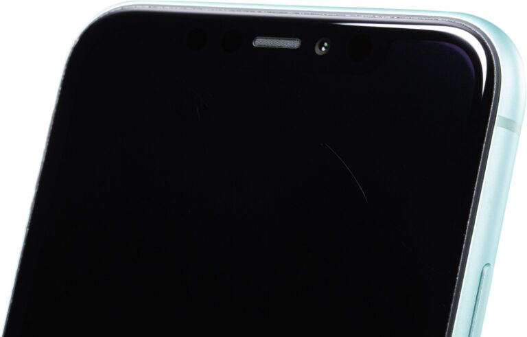 This scratch is only visible under certain angle of light and when screen is off scaled 1 1